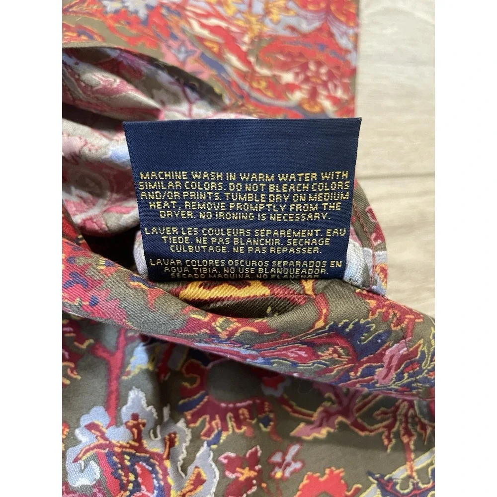 Vtg Ralph Lauren Galahad Red  Medieval Paisley Euro Pillow Sham 30x30